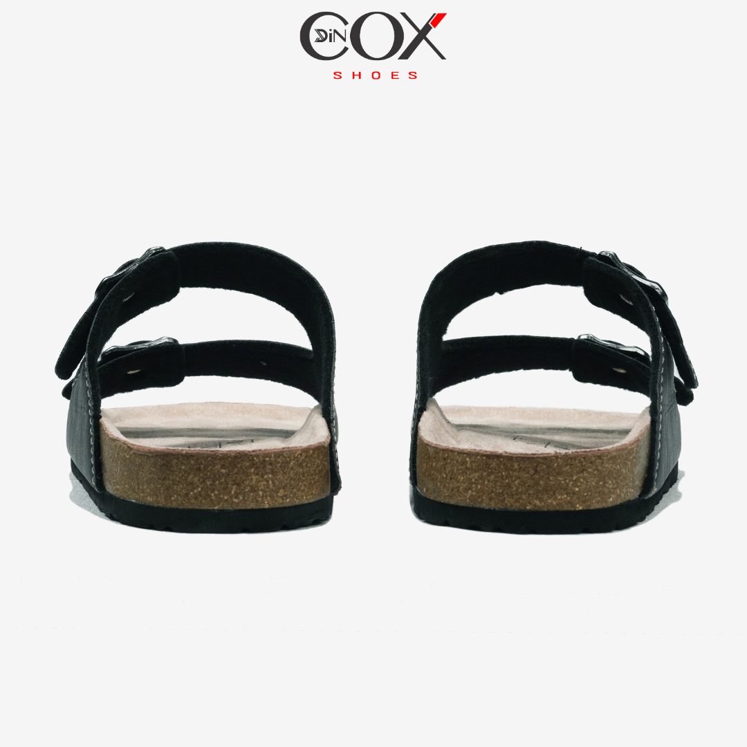 Dép Đế Trấu Nam 2 Khóa Charcoal DC01 Dincox