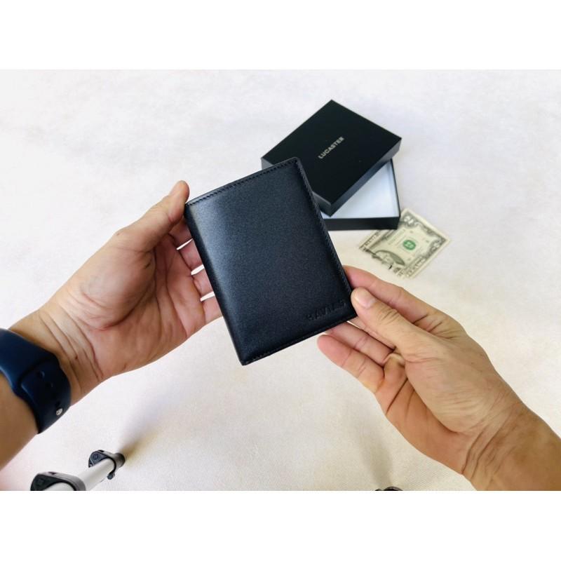 Ví nam mini, bóp nam đứng da bò thật nhập khẩu Safira - thời trang Olux - fullbox