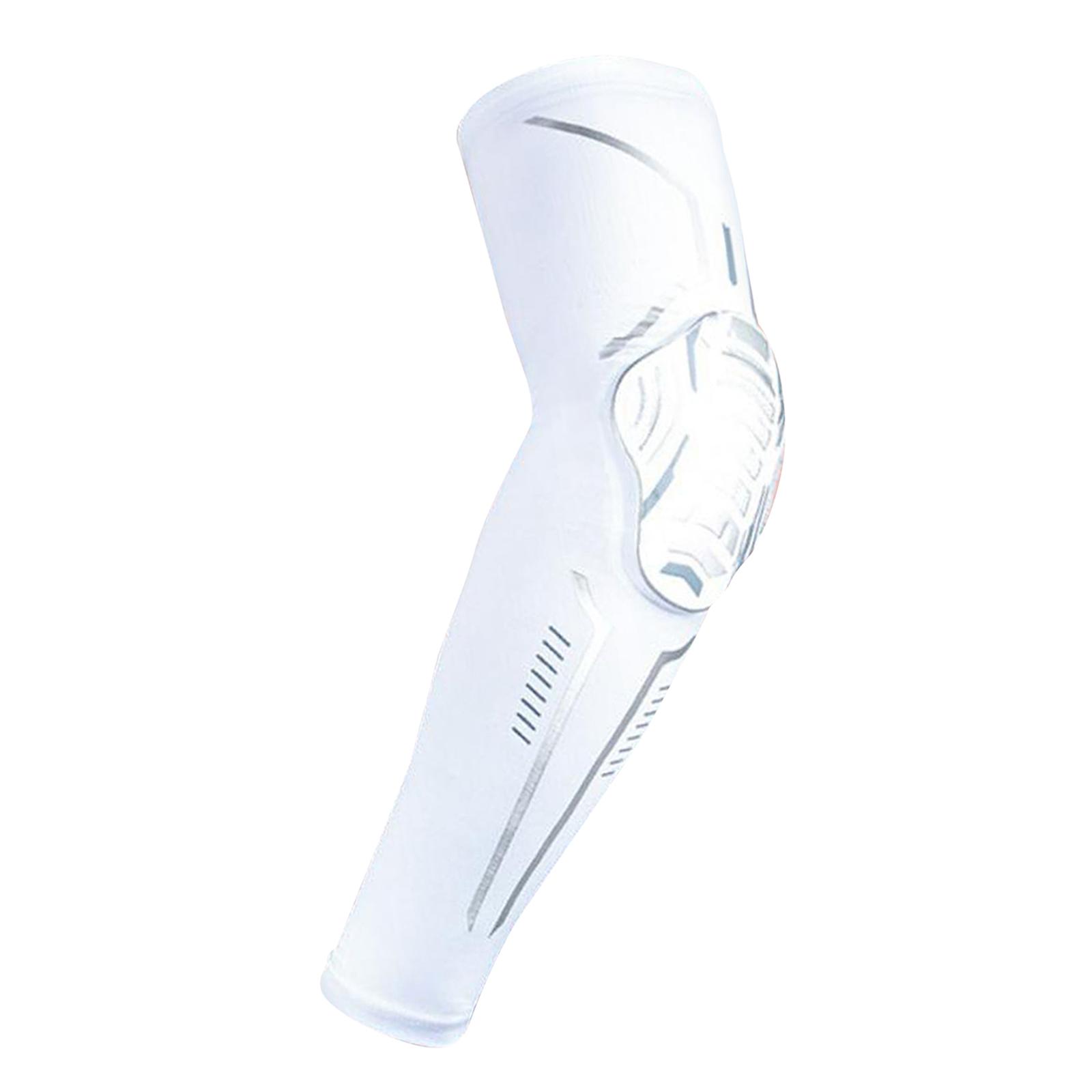 2xSkating Cycling Bike Adult Safety Guards Elbow Knee Pads Basketball Elbow White L