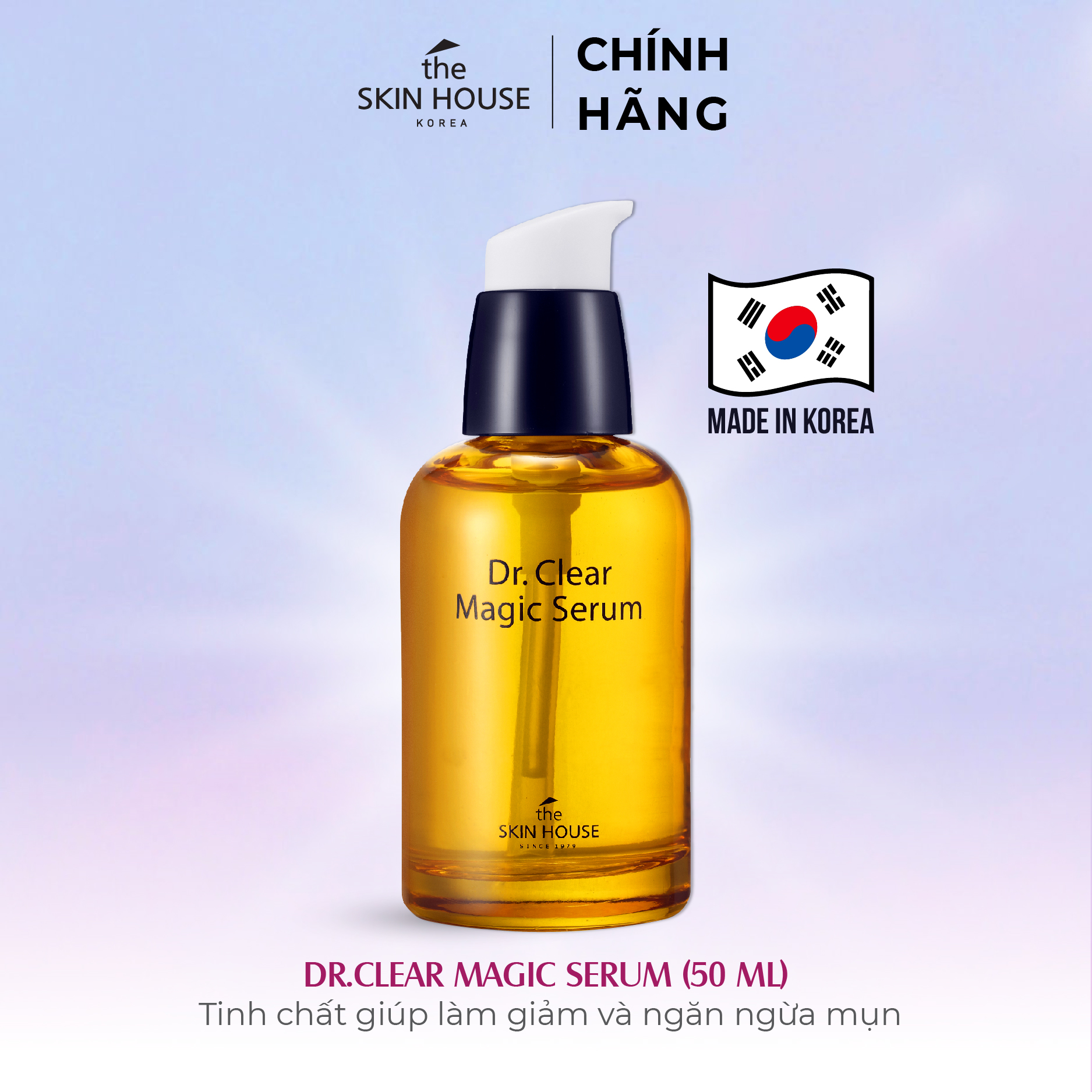 T12 Tinh chất giúp giảm mụn - Dr. Clear Magic Serum 50ml - The Skin House