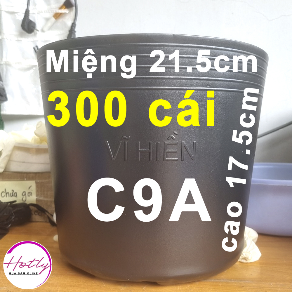 300 Chậu nhựa C9.A 21.5x17.5cm trồng cây ăn trái và hoabền 10 năm -77120
