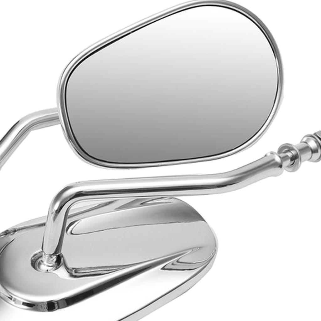 Pair Aluminum Alloy Motorcycle Rear View Mirrors Universal for Motorcycles