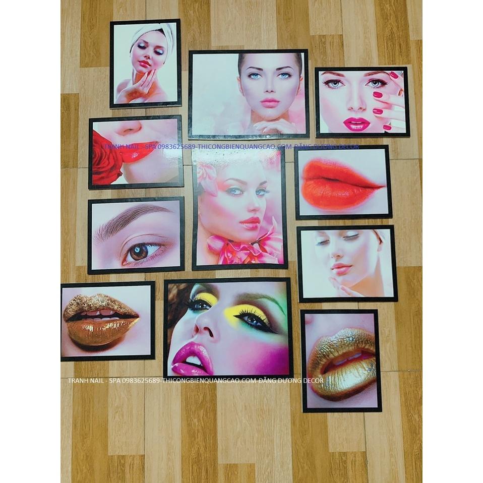Tranh trang trí cửa hàng nail - spa -thẩm mỹ