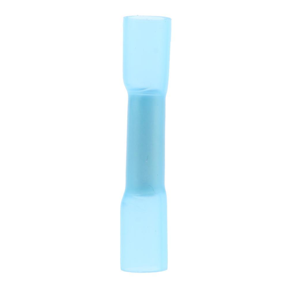 20 Pieces Heat Shrink Butt Crimp Terminals Wire Connectors AWG 16-14 Blue