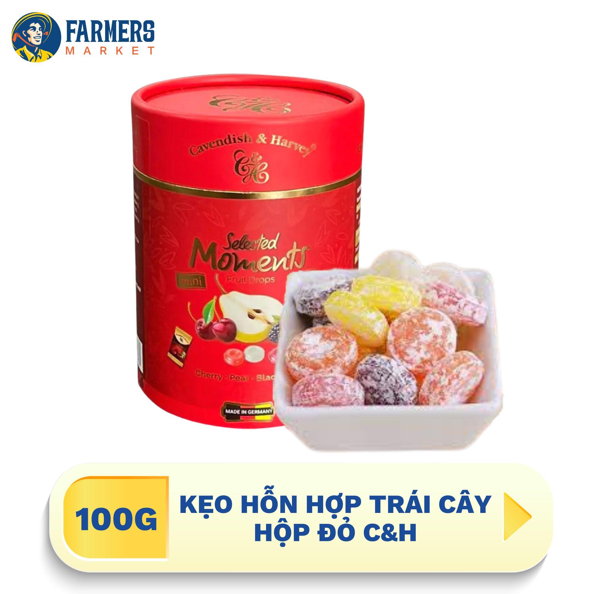 [Giao hàng toàn quốc] Kẹo hỗn hợp trái cây hộp đỏ C&amp;H 100G