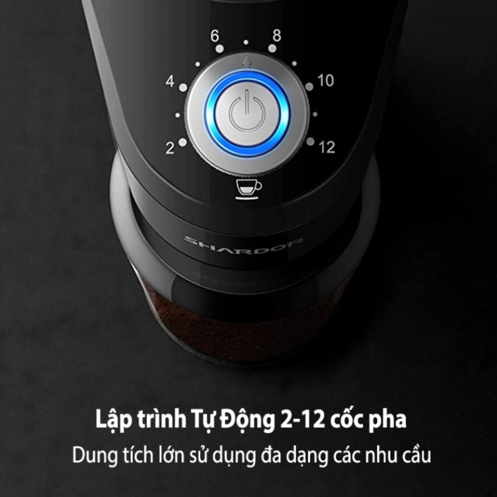 Máy xay hạt cà phê cao cấp Shardor CG845B công suất 200W, tích hợp 14 chế độ xay, dễ dàng tháo lắp vệ sinh- Hàng chính hãng