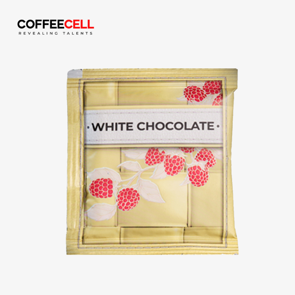 Combo 5 Gói Socola Trắng Premium Với Quả Mâm Xôi Và Nhân Sâm Trắng Thượng Hạng COFFEECELL - Vị ngọt quyến rũ không chứa calo - Hàng Chính Hãng