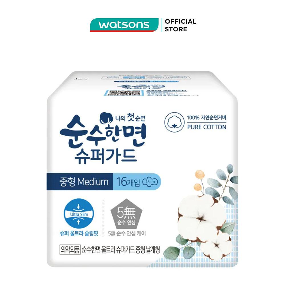 Băng Vệ Sinh Soonsohanmyeon Mặt Bông 26cm 16 Miếng