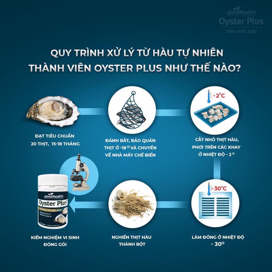 Tinh chất hàu tăng cường sinh lý nam Goodhealth Oyster Plus New Zealand giúp tăng sinh lực, tăng sức khỏe sinh sản, tăng sức đề kháng-OZ Slim Store