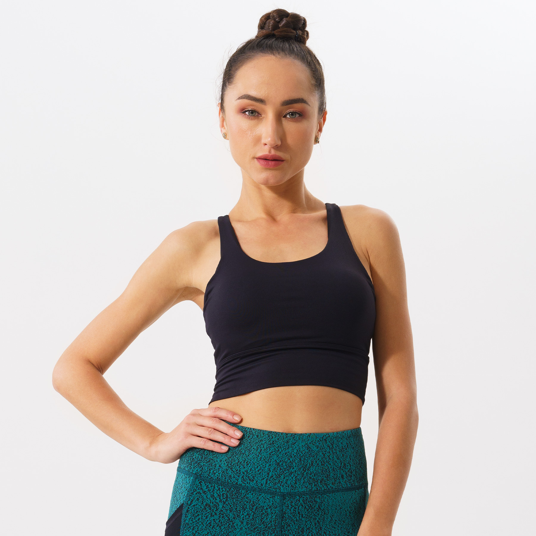 Áo tập Yoga Gym croptop 4 dây cho nữ Hibi Sports CR808 - Kèm mút nâng ngực