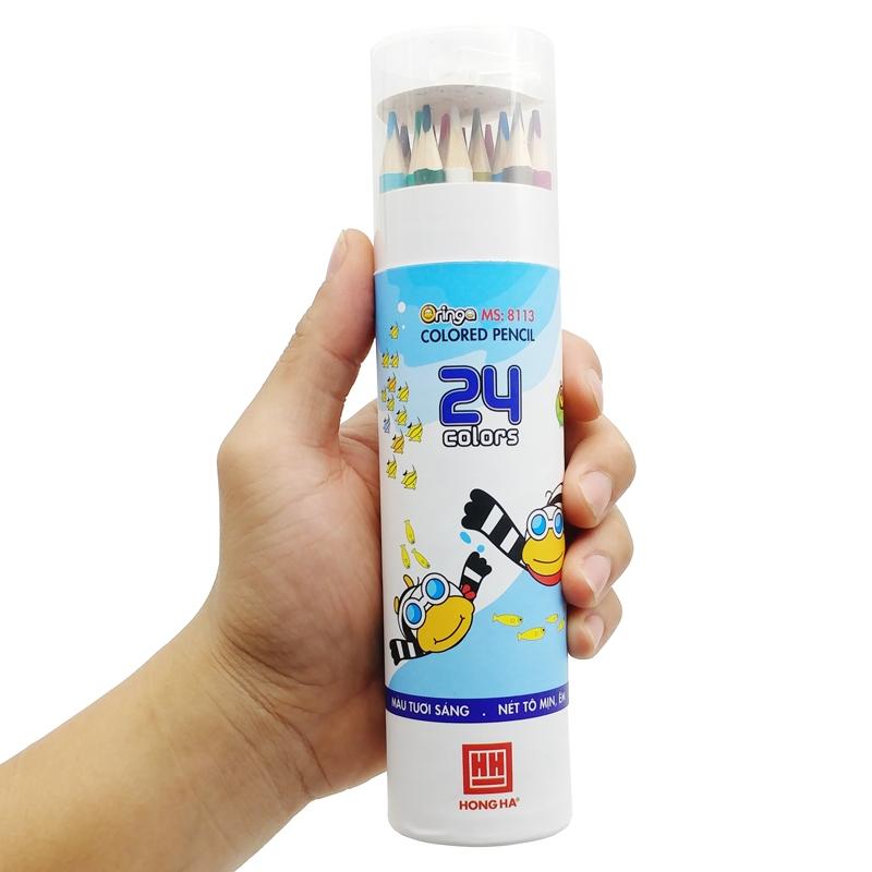 Hộp 24 Bút Chì Màu Oringa - Hồng Hà 8113