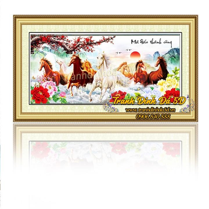 TRANH ĐÍNH ĐÁ NGỰA 200X95CM