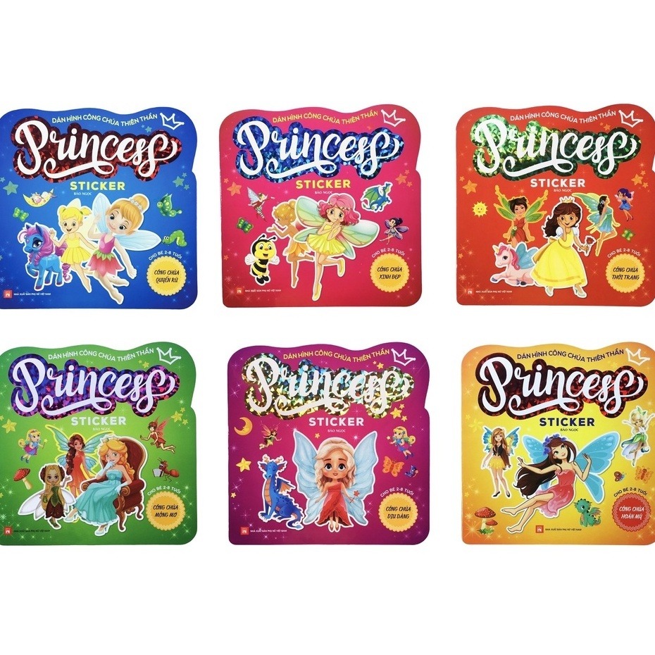 Sách - Dán hình Công Chúa Thiên Thần - Princess Sticker - Ndbooks