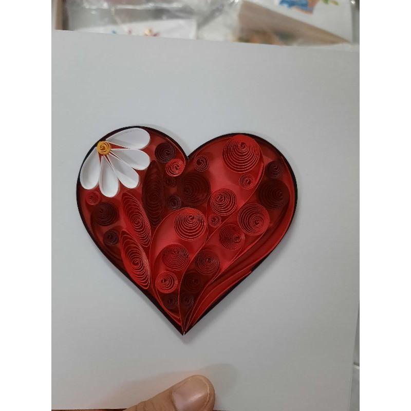 THIỆP QUILLING, THIỆP HANDMADE TÌNH YÊU NHIỀU MẪU