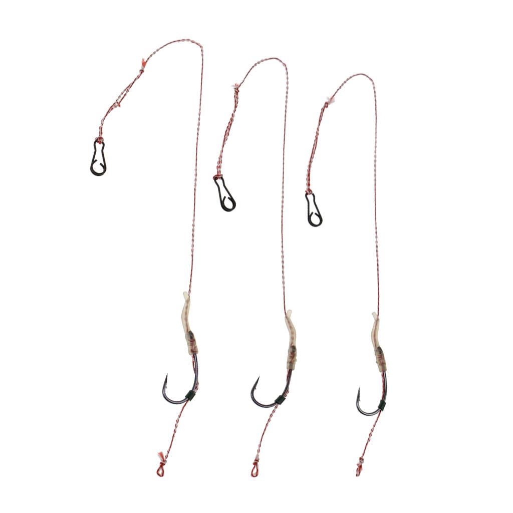 Hair Rigs Braid Carp Fishing Rig 6#/8#/10#/12# Carp Fishing Hook Tackle 6#