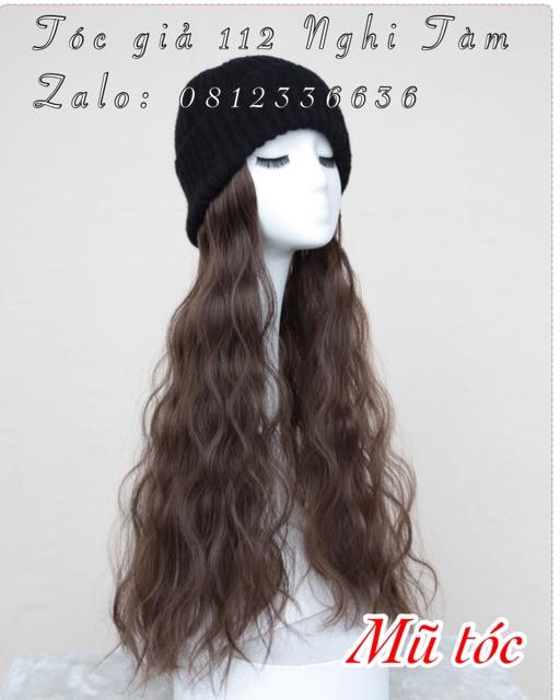 Mẫu tóc kèm mũ 2 trong 1 siêu hot sẵn hàng