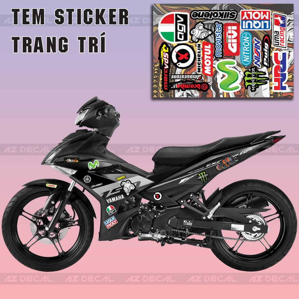 Tem Sticker Dán Trang Trí Xe, Mũ Bảo Hiểm, LapTop | Chủ Đề Racing 01