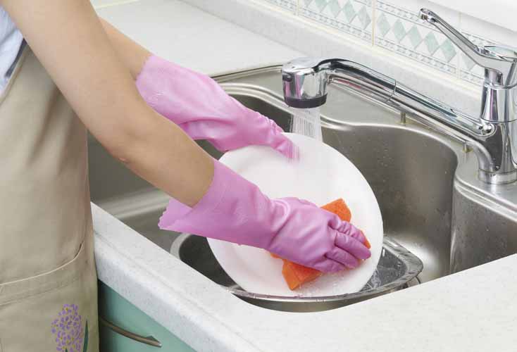 Găng tay rửa chén bát biết thở Showa Surutto Nhật Bản không lót