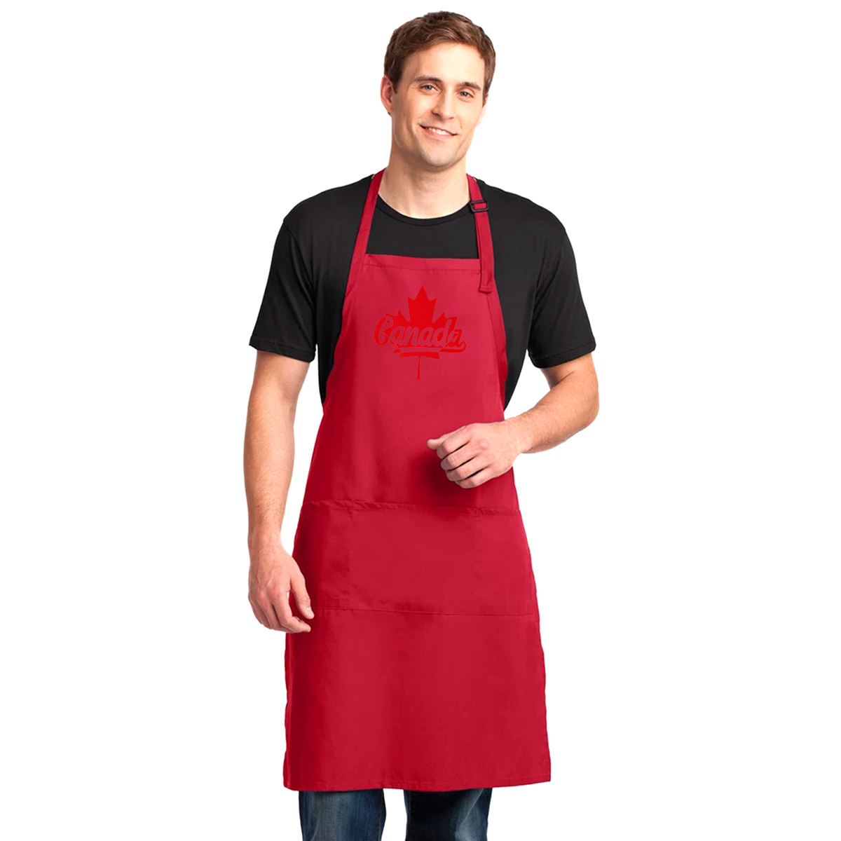 Tạp Dề Làm Bếp In Hình Canada Flag Maple Leaf Proud Canadian Premium- Hàng Cao Cấp
