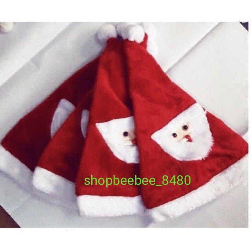 Mũ noel chất nhung bông mặt ông già Noen dễ thương