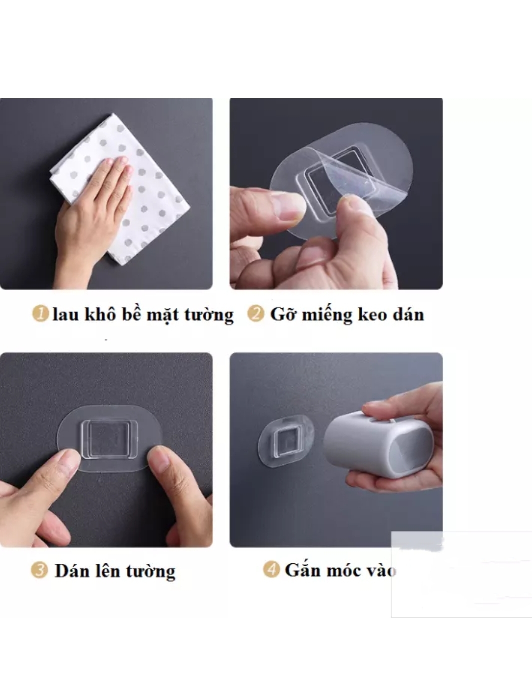 Móc treo chổi, cây lau nhà dán tường, treo dù dính chắc chắn ,chịu lực , không cần khoan tường