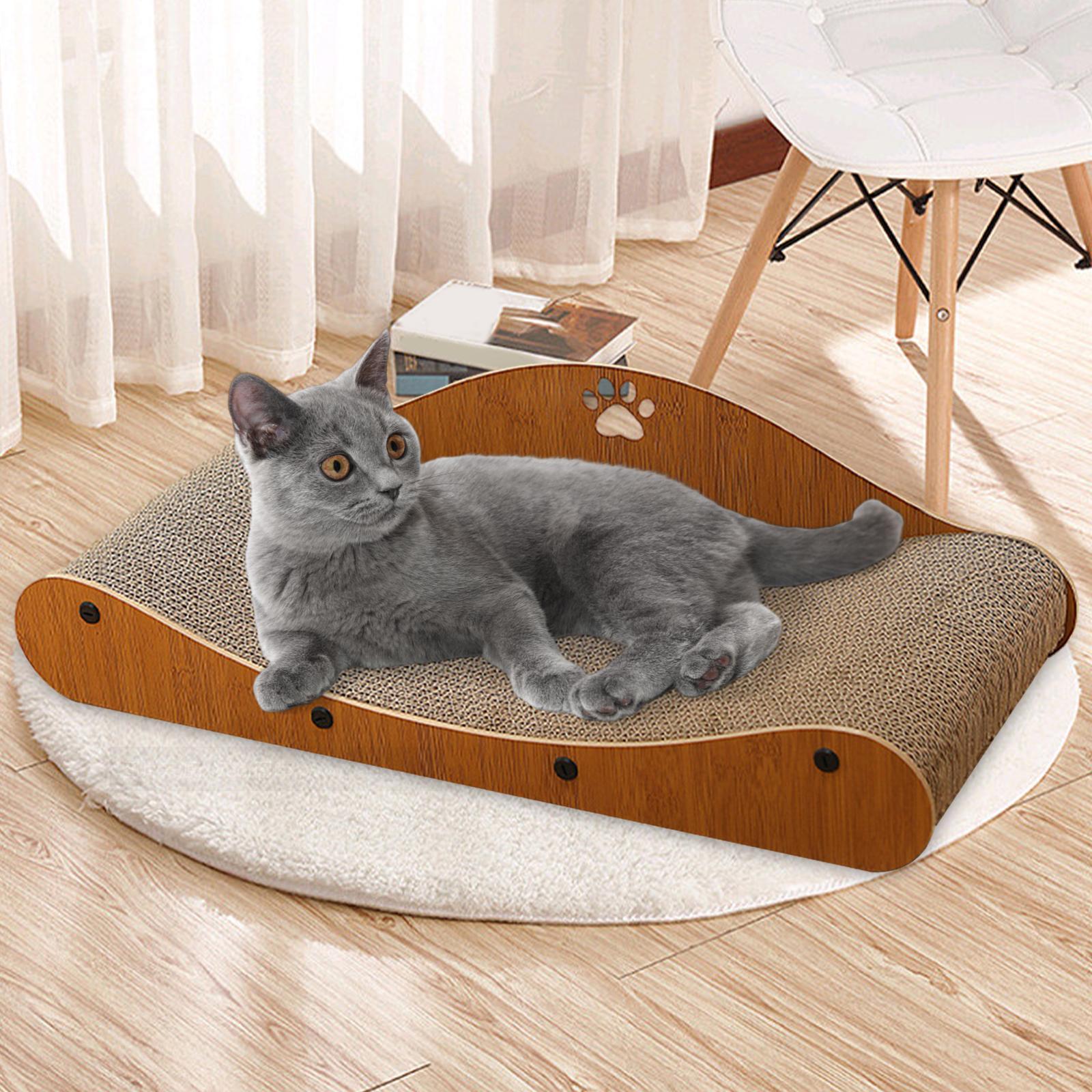 Scratching Lounge Bed Kitty Grinding Claw House Play Cat Scratcher Cardboard