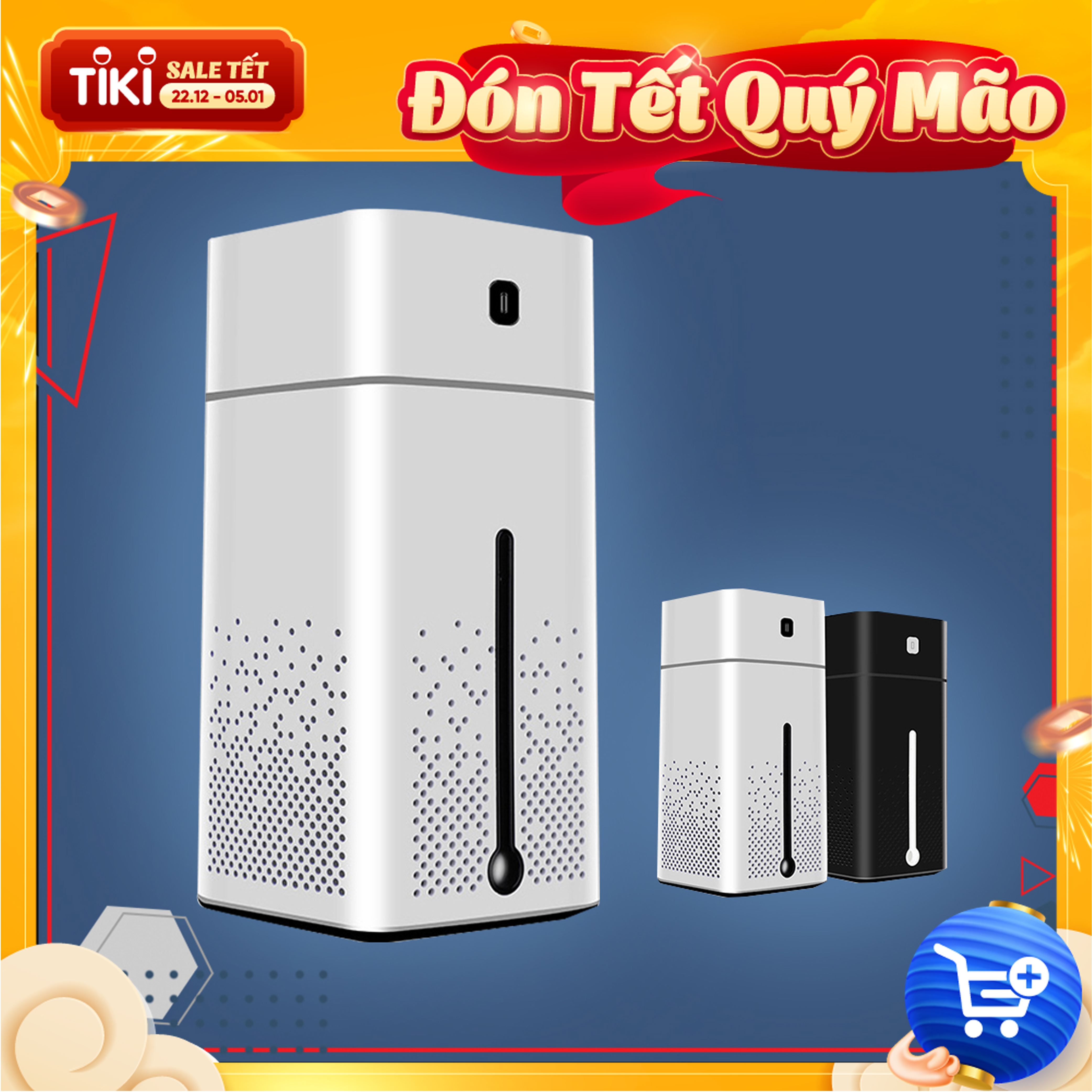 Máy phun sương xông tinh dầu tạo ẩm Rhino H101 dung tích 1000ml, không gây tiếng ồn, tích hợp đèn ngủ RGB nhiều màu, có chế độ tự ngắt - Hàng chính hãng