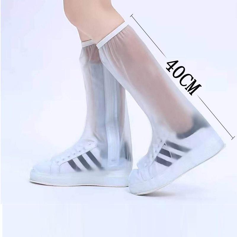 Ủng Đi Mưa Lội Nước, Bọc Giày Đi Mưa Cổ Cao Chất Liệu Nhựa PVC 2 Lớp Dày Dặn, Hàng Cao Cấp, Đế Cao Su Chống Trơn Trượt