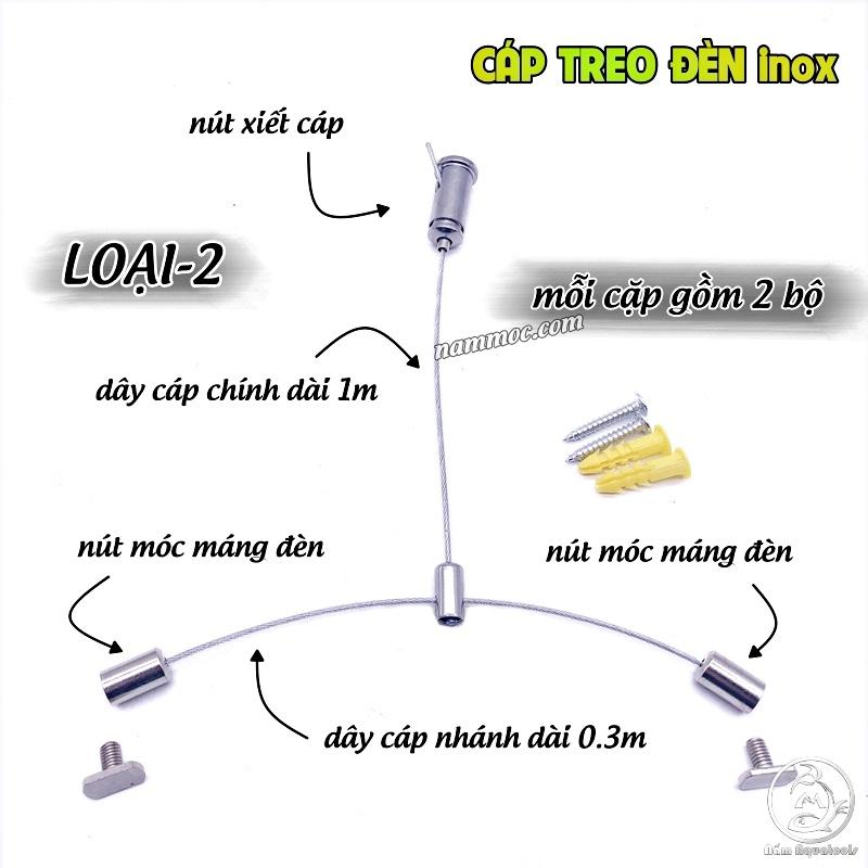 Bộ Cáp Treo Đèn LED  || Cáp Treo Đèn Thuỷ Sinh, Đèn Máng Dân Dụng, Đèn Công Trình