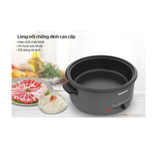 Nồi lẩu điện đa năng Sunhouse SHD4523- Hàng chính hãng