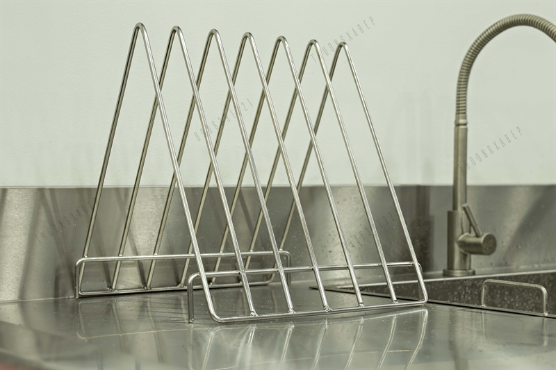 Kệ Inox Để Thớt - Nắp Nồi Tiện Dụng 27cm x 27cm x 25cm