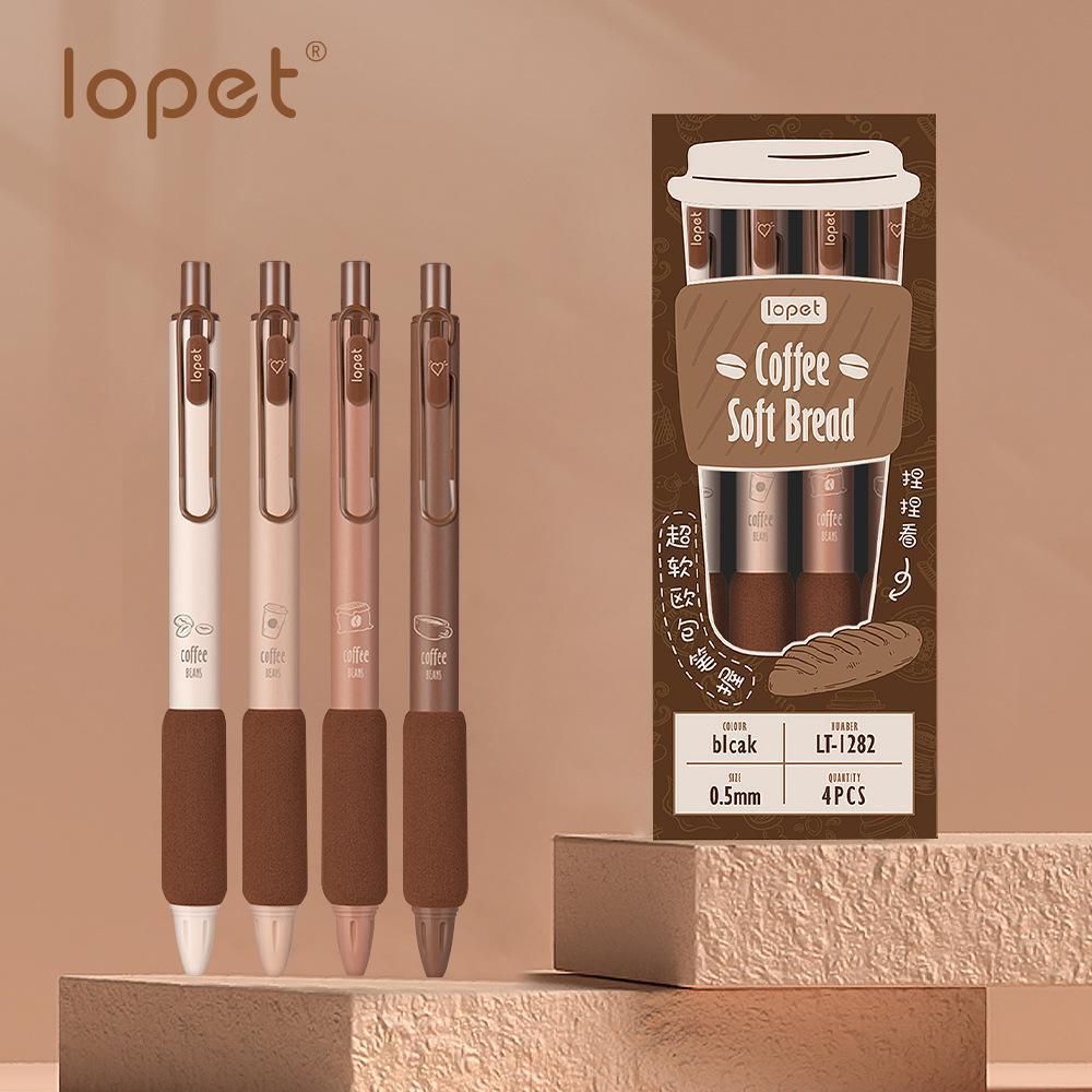 Bút bi nước lopet phong cách cổ điển coffeee soft bread - mực đen - but001