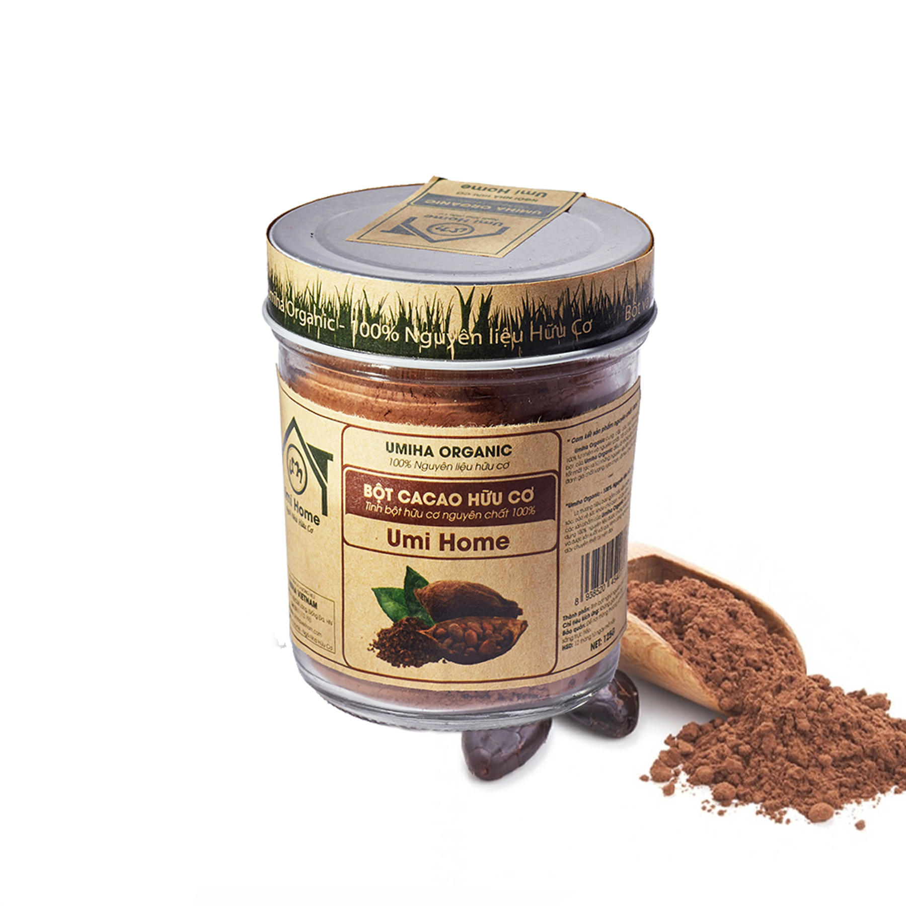 Bột Cacao Nguyên Chất UMIHOME (135g) - Bột đắp mặt dưỡng trắng da loại bỏ thâm nám hiệu quả tại nhà