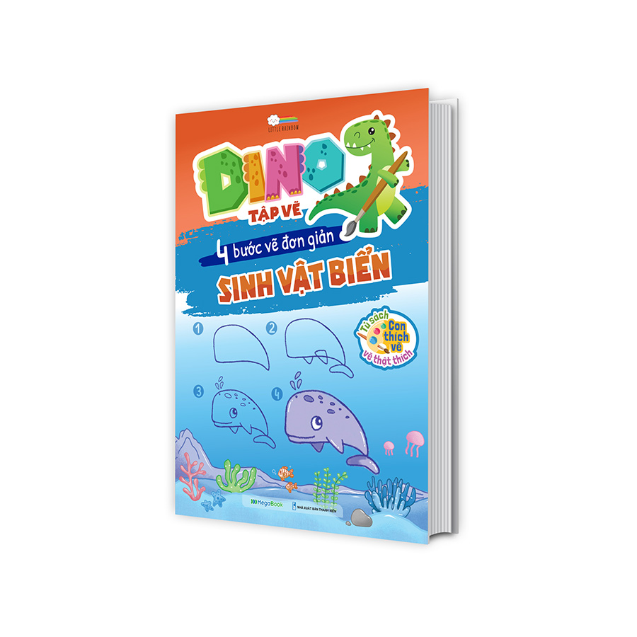 Combo DINO tập vẽ - 4 bước tập vẽ đơn giản cho bé (5 cuốn)