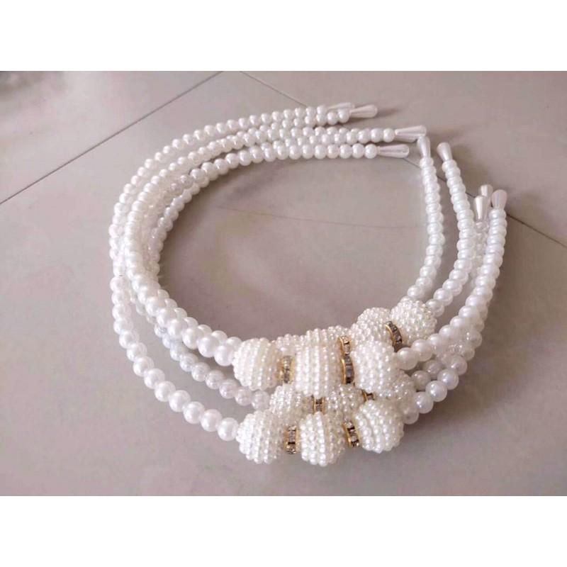 Băng Đô Đính Ngọc Trai Thời Trang Cho Nữ