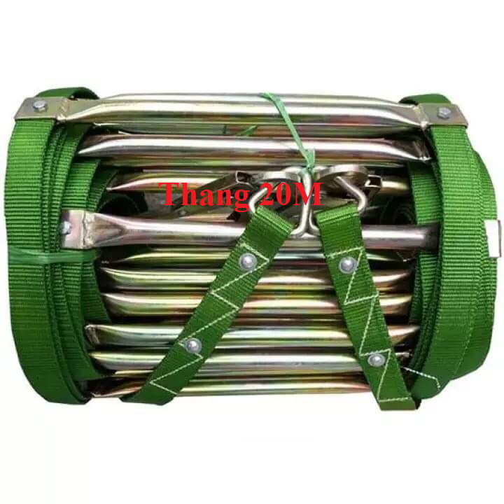 Thang dây thoát hiểm chống cháy có 2 móc lớn dài 20M