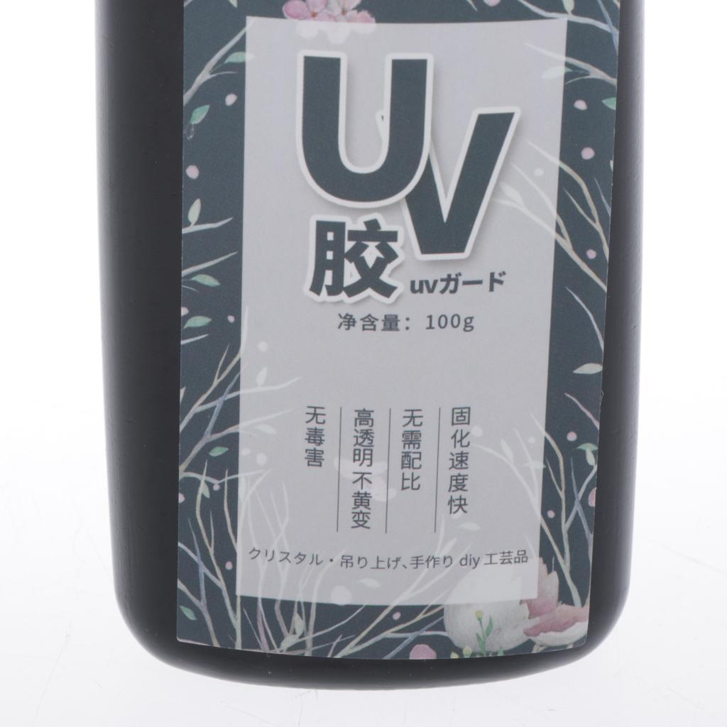 2x UV Resin Ultraviolet Hard Dilute Glue Lucid Glue Necklace Glue Box 100g