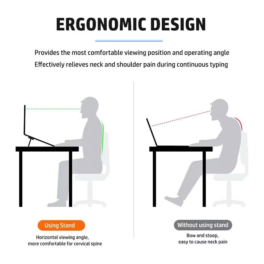 Giá đỡ giá kê tản nhiệt laptop mini siêu mỏng gấp gọn bằng kim loại 2 nấc điều chỉnh- Hàng chính hãng