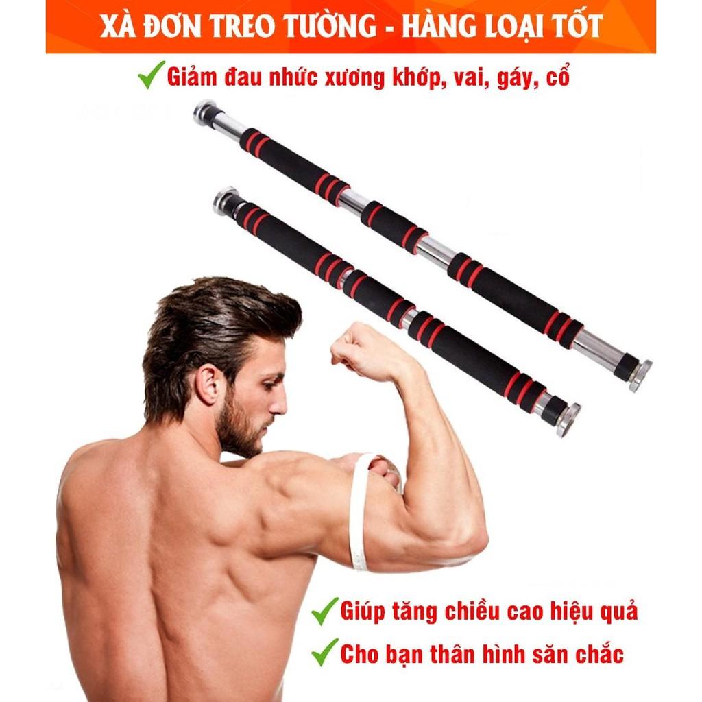 Thanh Tập Xà Đơn Treo Tường Gắn Cửa Nhiều Cỡ Từ 62-120cm Tùy Chỉnh Tập Gym Tập Thể Thao Chính Hãng Amalife