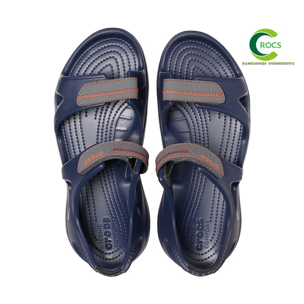 Giày sandal nhựa chống hôi chân -Croslite-Swiftwater-river cho nam màu navy