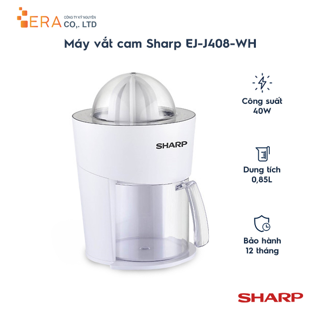 Máy Vắt Cam Sharp EJ-J408-WH (40W) - Hàng Chính Hãng