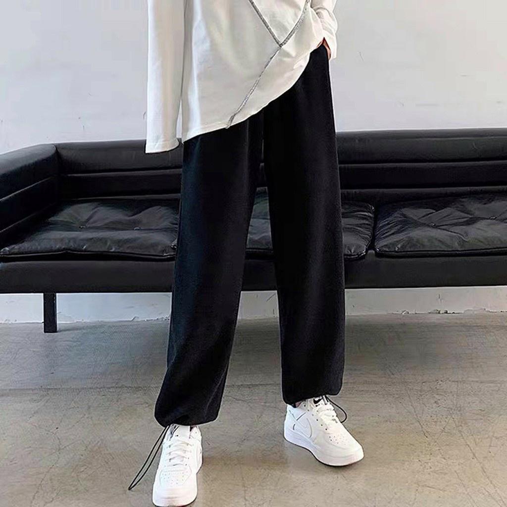 Quần Ống Rộng nam nữ Jogger DORA Dây Rút Gấu Ulzzang - Kiểu quần jogger nữ cạp cao ống rộng Unisex Q2