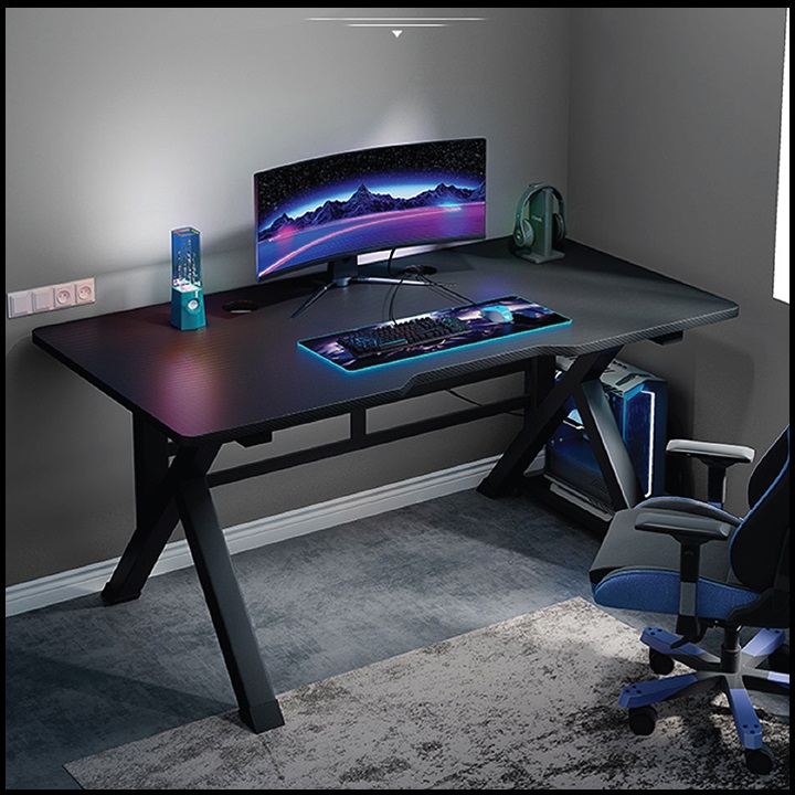 Bàn Làm Việc, Bàn Gaming Chữ K. Mặt Phủ Sợi Cacbon. KT 120 x 60 x 75cm