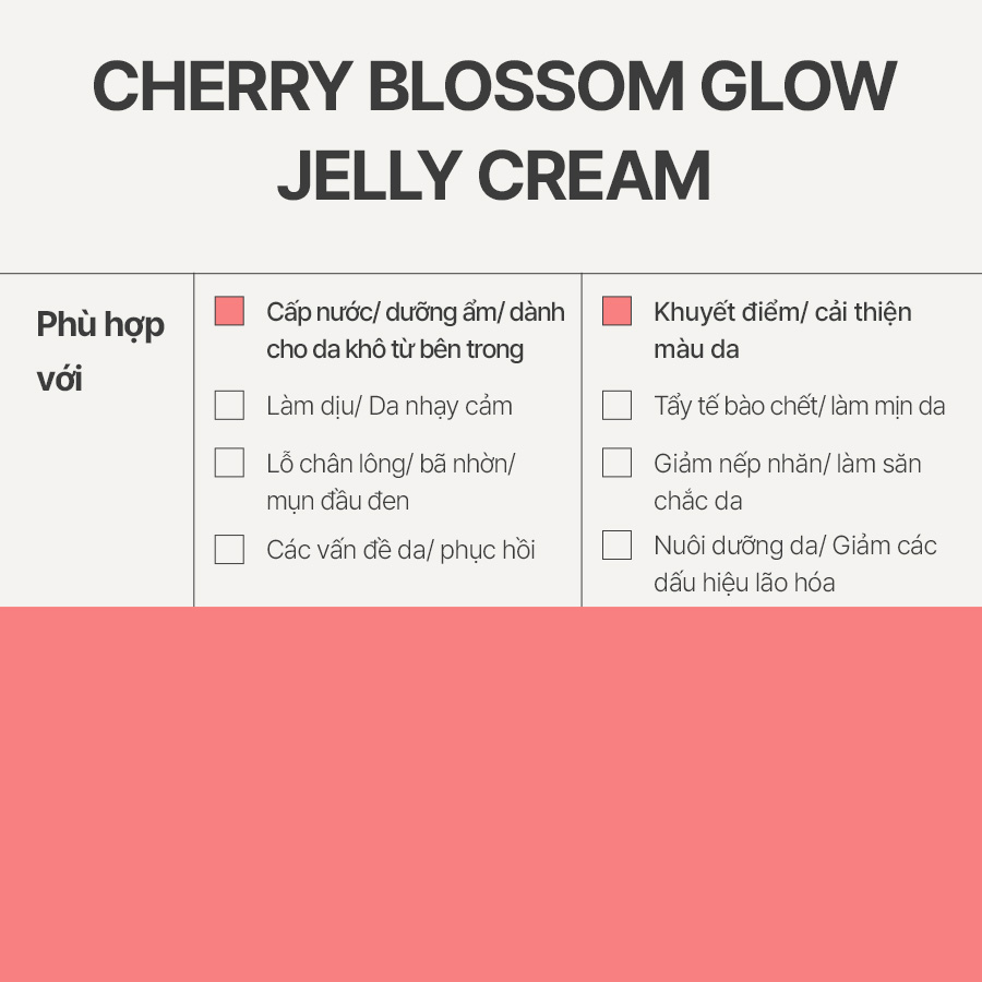Gel dưỡng ẩm sáng da từ hoa anh đào đảo Jeju innisfree Cherry Blossom Jelly Cream 50ml