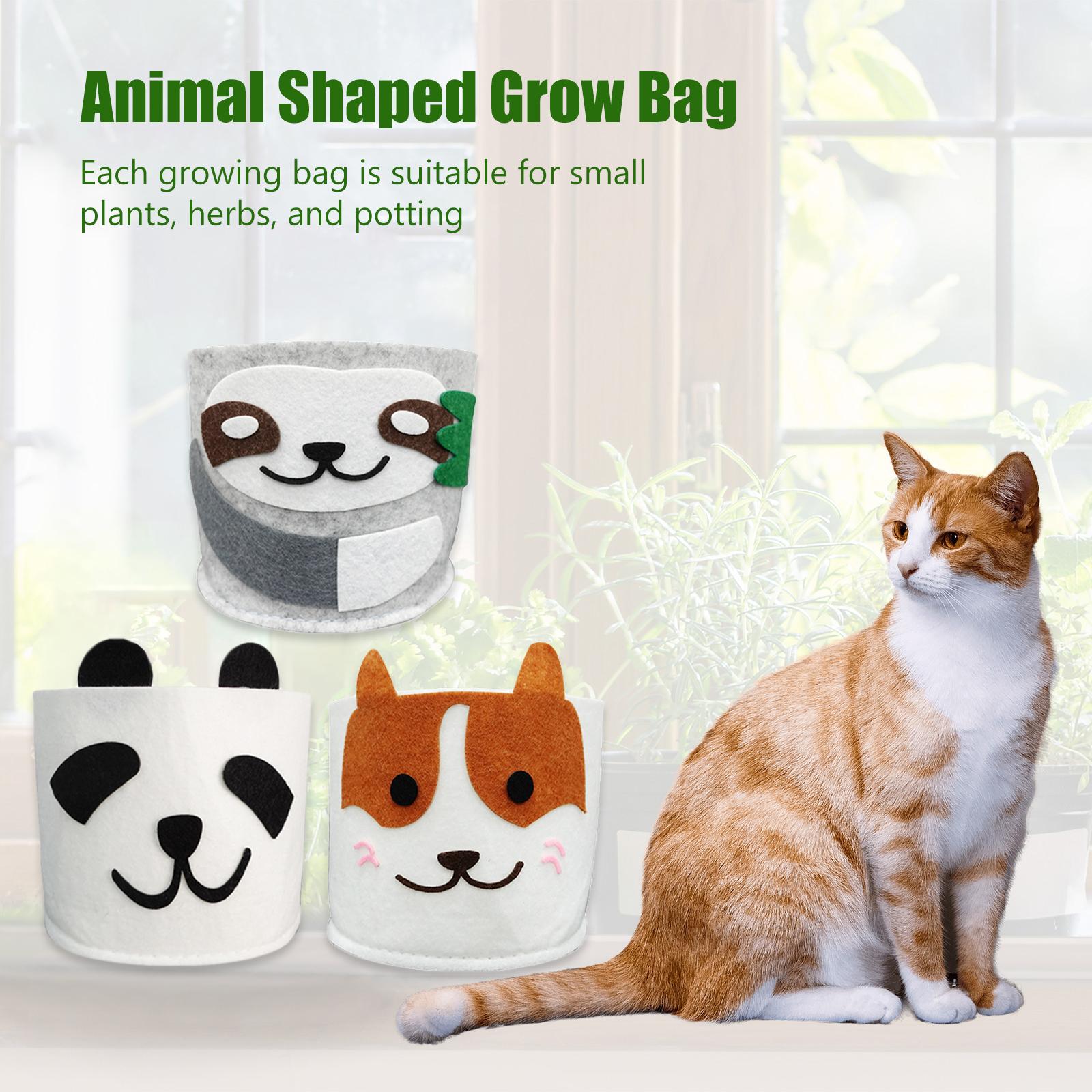 Chậu hoa trồng câu bằng vải dễ thương hình thú dùng trong nhà, ngoài trời