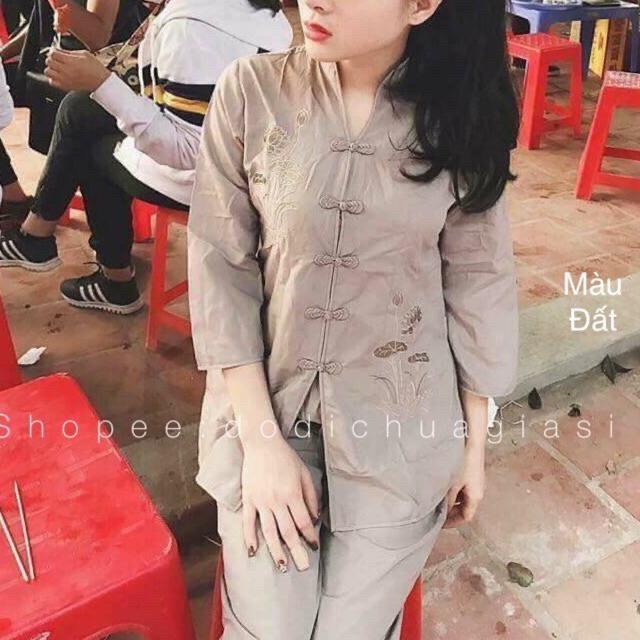ĐỒ LAM ĐI CHÙA Cổ Tàu Viền # Đồ Bộ # Rẻ Đẹp