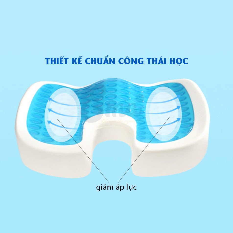 Nệm ngồi văn phòng chống thâm mông, xệ mông, đau xương cụt Ema cho dân văn phòng, lái xe, sinh viên, học sinh