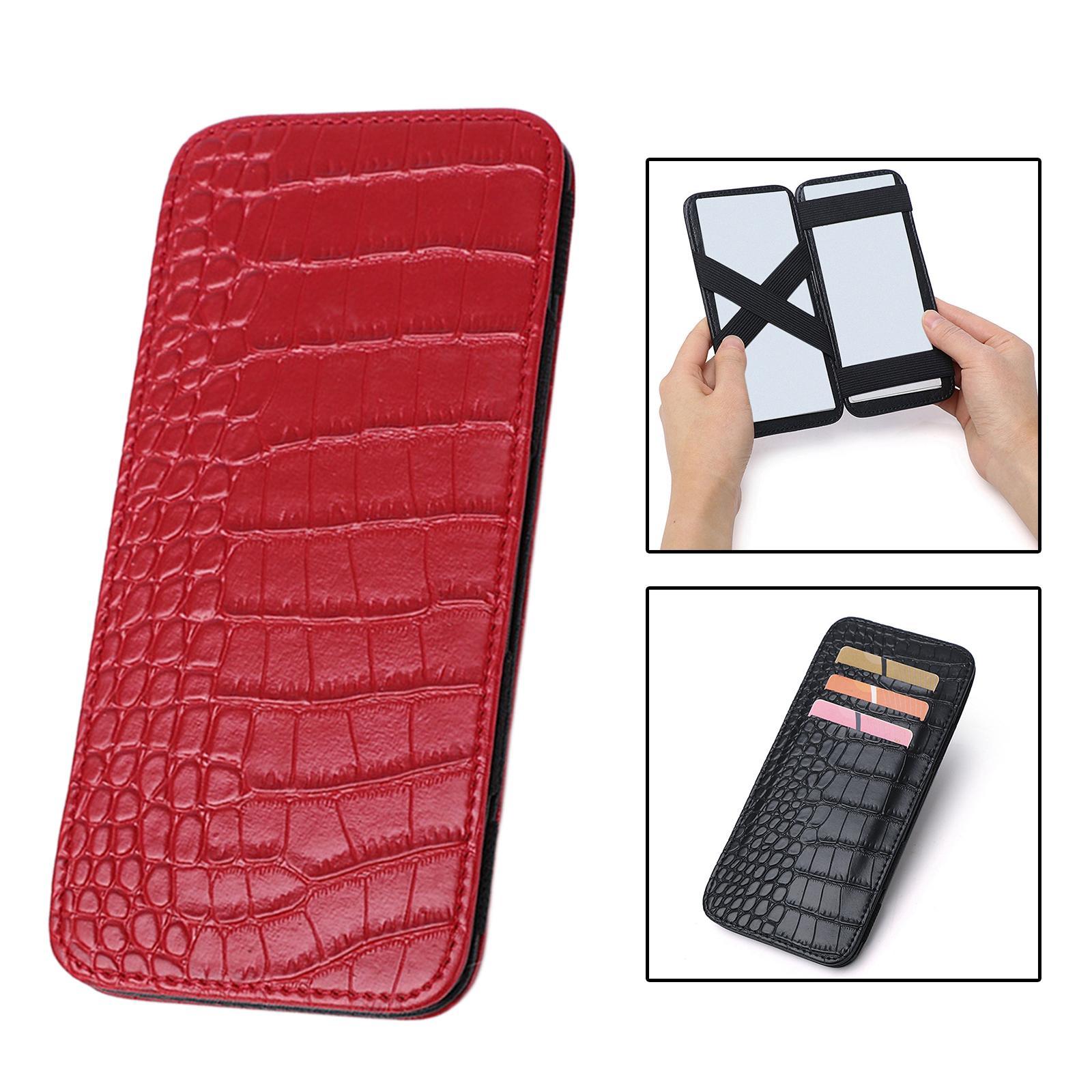 PU Pocket Card Holder Portable ID Case for Women Men Waterproof Casual Purse