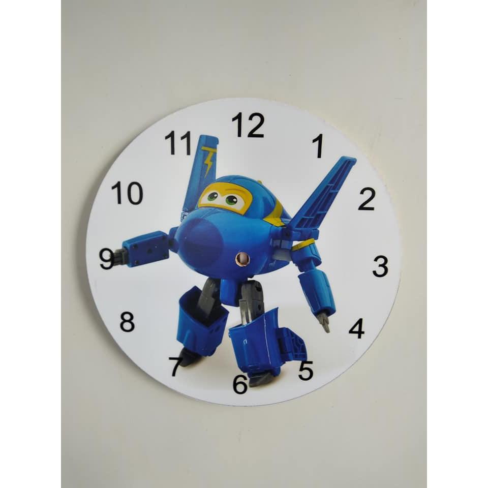 Đồng hồ treo tường hình Robot xanh cho trẻ em