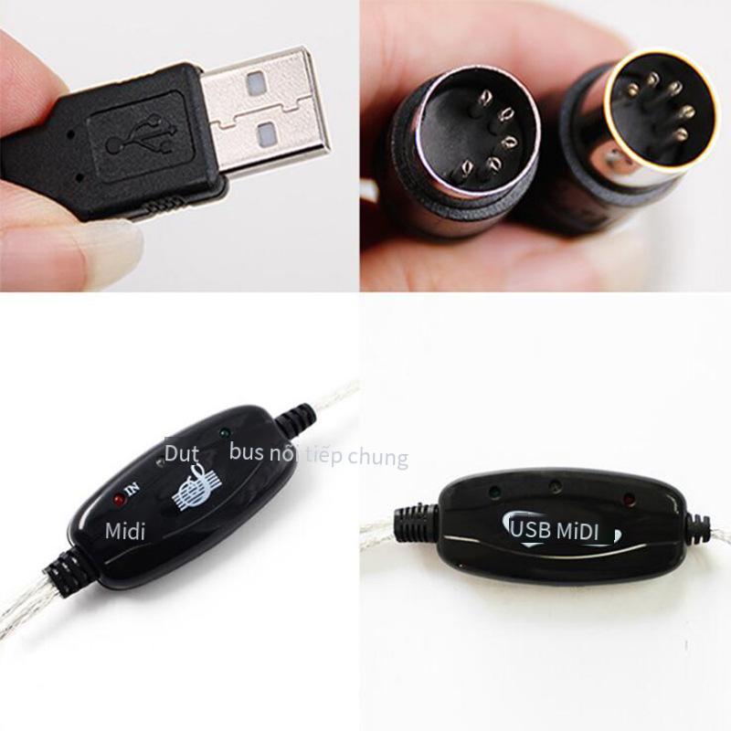 Phong cách mới nhất Cáp MIDI sang USB dòng đàn organ điện tử dòng chỉnh sửa nhạc dòng đàn organ điện tử Dải dây truyền MIDI